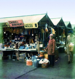 Poundland market stall 1960s