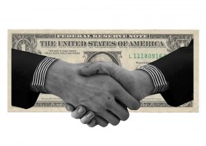 dollar handshake